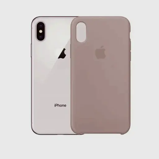 [PO23BIP8X-1-42] iPhone X/XS Original Official Soft Silky Back Case (Desert Titanium)