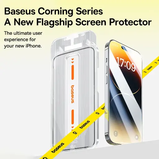 Corning Series Full-Coverage Privacy iPhone 15 Pro, Clear (Pack of 1)