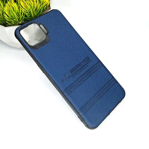 [PO18BOF17-19-17] Oppo F17 AMG Leather Back Case - Stylish Navy Blue Protection