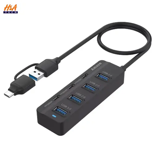 USB3.0 + Type-C 4 Port USB3.0 Hub