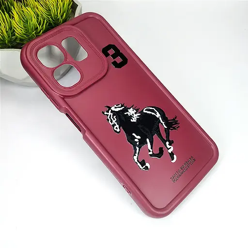 [PO14BISMRT9-19-21] Infinix Hot 50i|Smart 9 Printed Soft Silicone Back Case (Maroon)