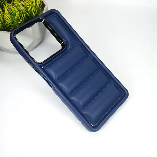 [PO14BVIY36-20-17] Vivo Y36/Y27s/Y22/Y35/Y22s New Solid Puffer Back Case - Navy Blue