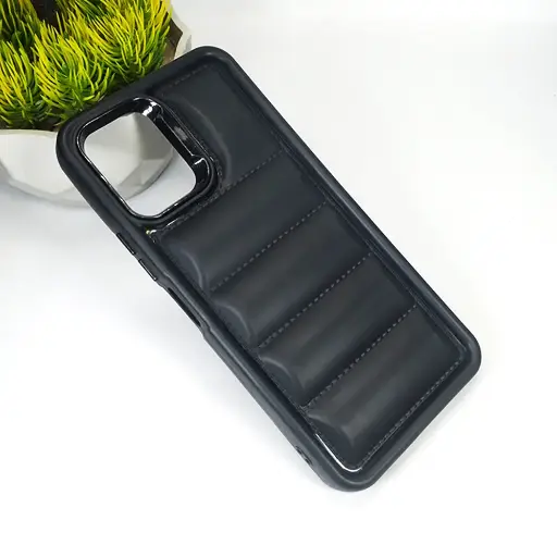 [PO14BVIY33S-20-2]  Vivo Y33s|Y33T|Y21T|Y21s New Solid Puffer Back Case (Black)