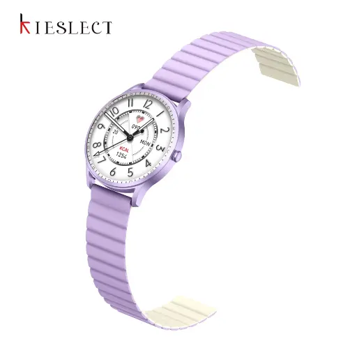 Kieslect Lora Lady Smart Calling Watch Purple Magnetic Strap 
