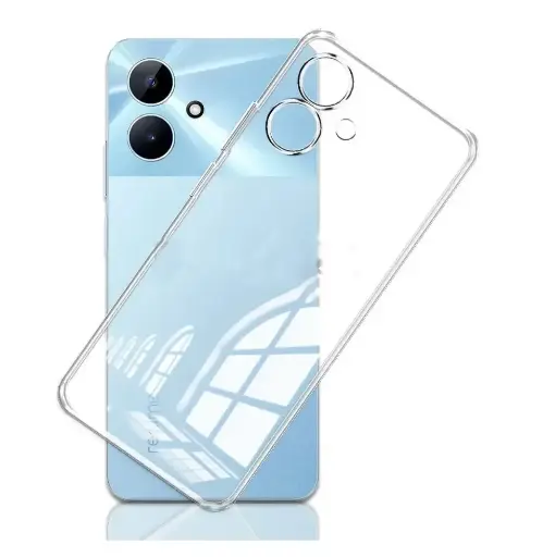 [PO7BORLMNOT60-3] Oppo Realme Note 60 4G Dust Plug TPU|Transparent Back Case