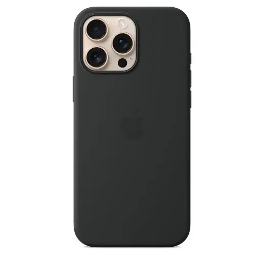 [PO23BIP16PR-1-2] iPhone 16 Pro Original Official Soft Silky Back Case (Black)