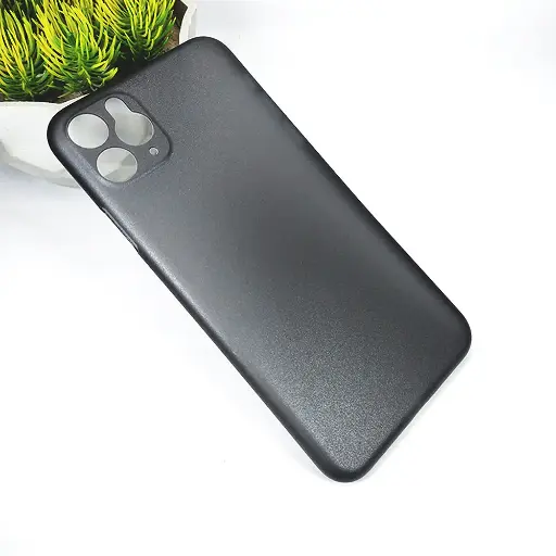 [PO4BIPXIMAX-3-2] iPhone 11 Pro Max Hard Paper Back Case (Black)