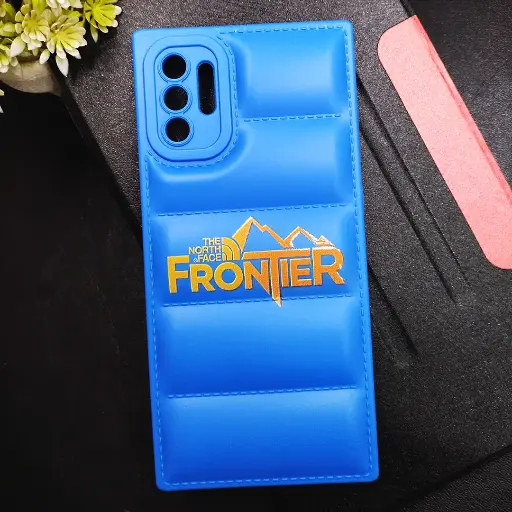 [PO14BSNOT10PL-18-3] Samsung Galaxy Note 10 Plus Puffer Back Print Soft Silicone Back Case (Blue)