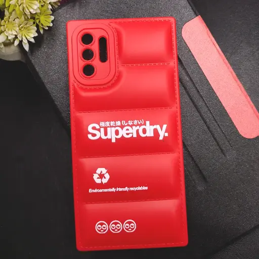 [PO14BSNOT10PL-18-4] Samsung Galaxy Note 10 Plus Puffer Back Print Soft Silicone Back Case (Red)