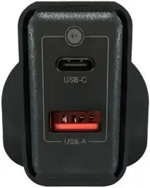 Rofee Smart & Fast Dual Port USB-A&C 30W Wall Gan Charger W/O Cable 3Pin RG-130 Black 