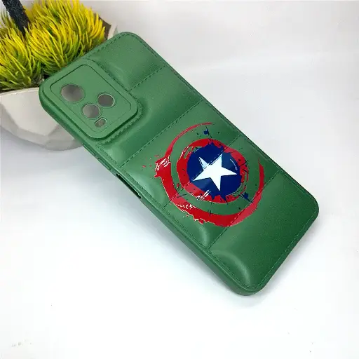 [PO14BVIY33S-18-11] Vivo Y33S/Y21/Y33T 3D Puffer Soft Silicone Back Case - Green Style