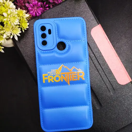 [PO14BOA53-18-3] Oppo A53 3D Puffer Back Printed Soft Silicone Back Case (Blue)