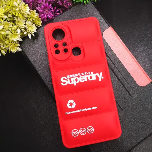 [PO14BIHOT11S-18-4] Infinix Hot 11s 3D Puffer Back Printed Soft Silicone Back Case (Red)