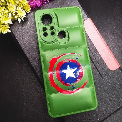 [PO14BIHOT11S-18-11] Infinix Hot 11s 3D Puffer Back Printed Soft Silicone Back Case (Green)