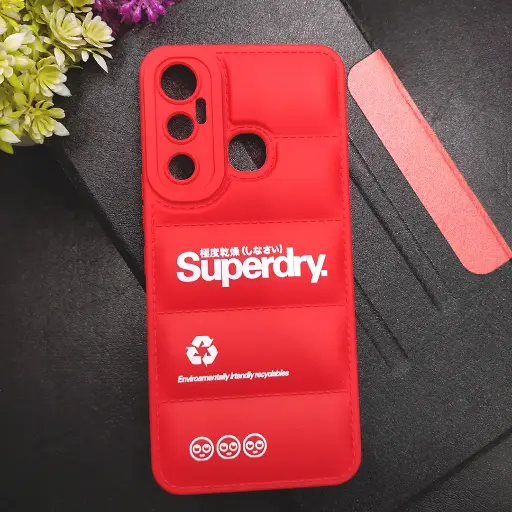 [PO14BIHOT11-18-4] Infinix Hot 11 3D Puffer Back Printed Soft Silicone Back Case (Red)
