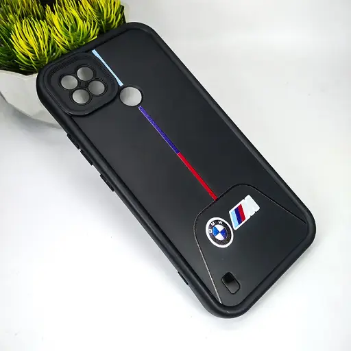 [PO14BORELMEC21-31-2] Oppo Realme C21 Logo Soft Silicone Printed Back Case (Black)