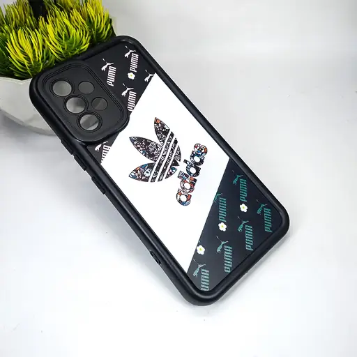[PO14BSA53-31-2] Sasmung Galaxy A53 Logo Soft Silicone Printed Back Case (Black)