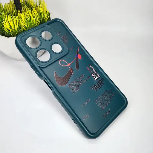 [PO14BINOT30PR-31-11] Infinix Note 30 Pro Logo Soft Silicone Printed Back Case - Green Design