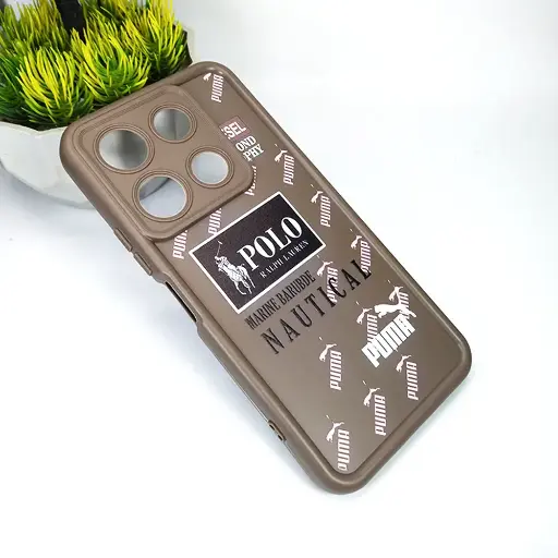 [PO14BINOT30PR-31-13] Infinix Note 30 Pro Logo Soft Silicone Printed Back Case (Brown)