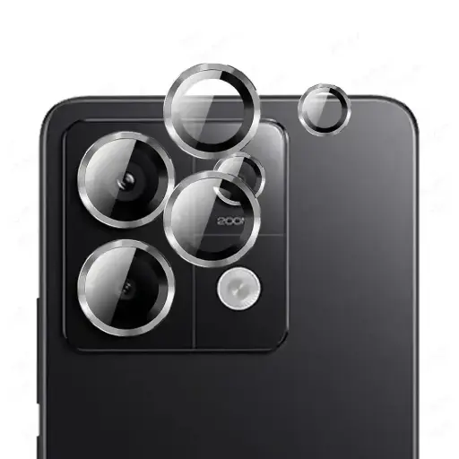 [PL14MINOT13PR-3-7] Sleek Black Camera Rings for Redmi Note 13 Pro 4G - Enhance Your Style