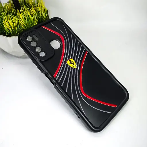 [PO14BIHOT9-31-2] Infinix Hot 9 & Tecno Camon 15 Logo Soft Silicone Case - Black