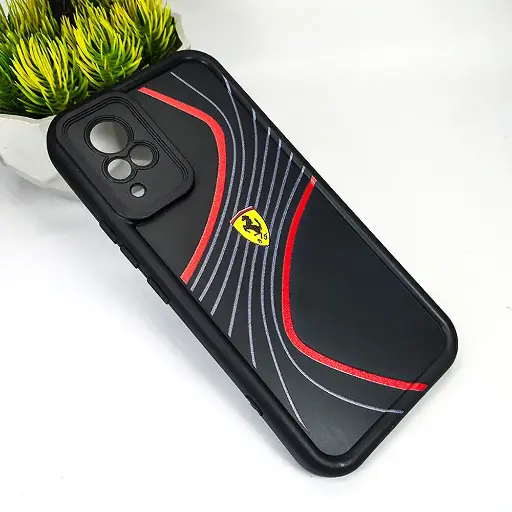 [PO14BVIV21-31-2] Black Logo Soft Silicone Printed Back Case for Vivo V21 - Stylish Protection