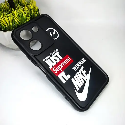 [PO14BVIY36-31-2] Vivo Y36|Y27s Logo Soft Silicone Printed Back Case (Black)