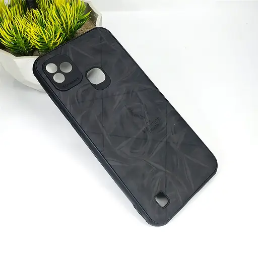 [PO18BISMRTHD-1-2] Infinix Smart HD Markhor Logo Leather Back Case (Black)