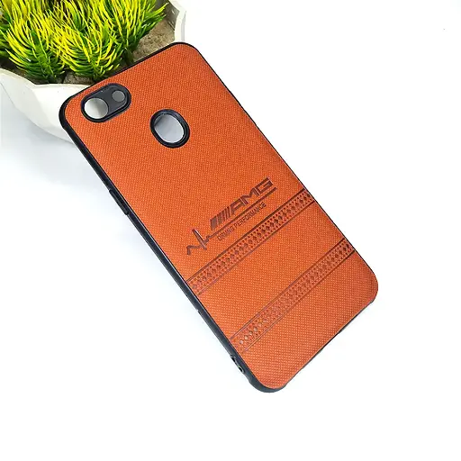 [PO18BOF5-19-13] Oppo F5 AMG Leather Back Case - Stylish Brown Protection