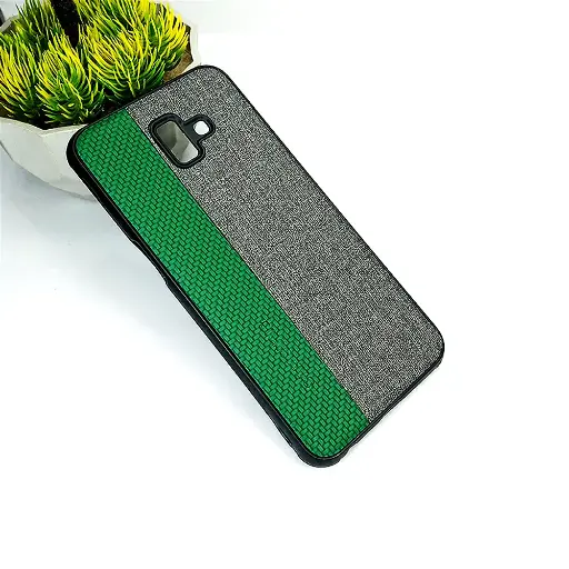 [PO18BSJ6PL-6-11] Samsung Galaxy J6 Plus Green Leather Back Case - Stylish Protection