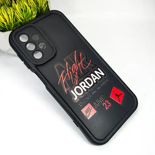 [PO14BSA23-31-2] Samsung Galaxy A23 Logo Soft Silicone Printed Back Case (Black)