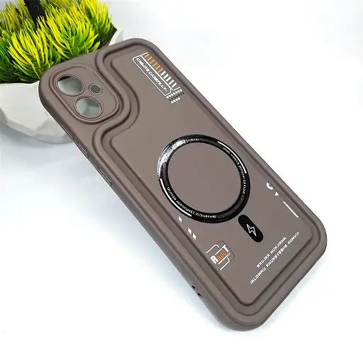 [PO14BSA05-53-34] Samsung Galaxy A05 Soft Silicone 3D Printed Back Case (Dark Brown)