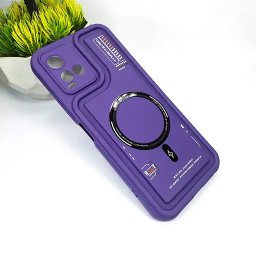 [PO14BVIY33S-53-12] Vivo Y33s|Y33T|Y33|Y21|Y21s|Y21T Soft Silicone 3D Printed Back Case (Purple)