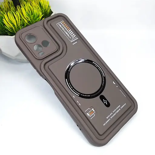 [PO14BVIY33S-53-34] Vivo Y33s|Y33T|Y33|Y21|Y21s|Y21T Soft Silicone 3D Printed Back Case (Dark Brown)
