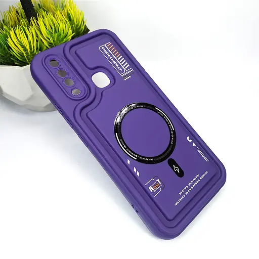 [PO14BVIY17-53-12] Vivo Y17|Y15|Y12|Y11 Soft Silicone 3D Printed Back Case (Purple)