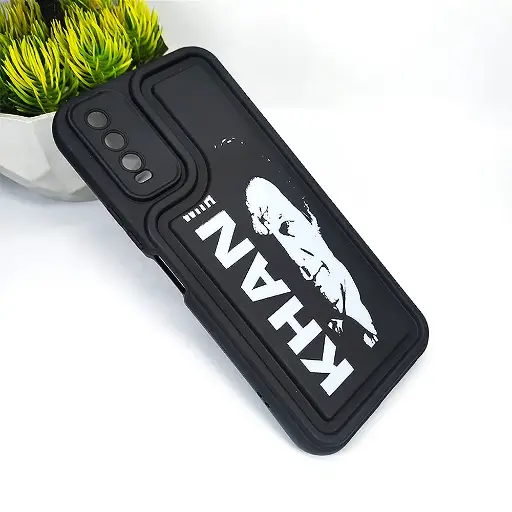 [PO14BVIY20-53-2] Vivo Y20|Y20i|Y20s|Y12A|Y12s Soft Silicone 3D Printed Back Case (Black)