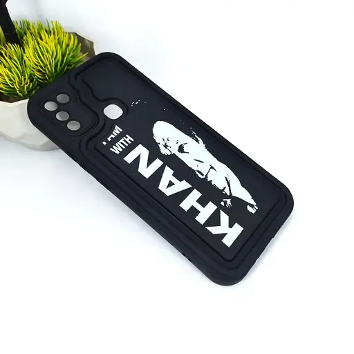 [PO14BIHOT11PY-53-2] Infinix Hot 11 Play|Hot 10 Play|Hot 9 Play Soft Silicone 3D Printed Back Case (Black)