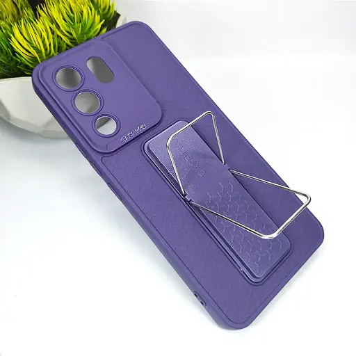 [PO36BVIV29E-8-12] Vivo V29E CASE PRO Silicone Back Stand Case (Purple)