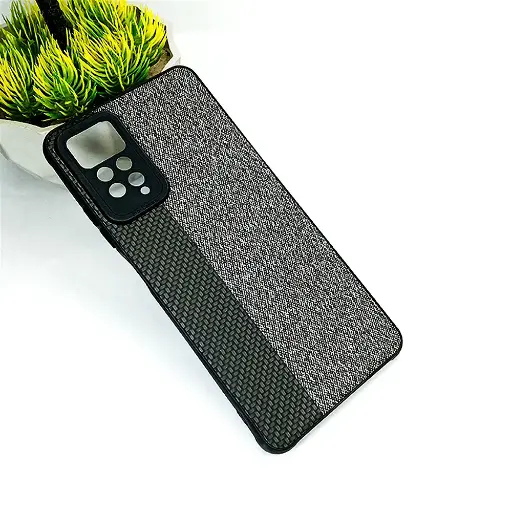 [PO18BMINOT11PR-6-2] Xiaomi Redmi Note 12 Pro/Note 11 Pro Dual Leather Back Case - Black