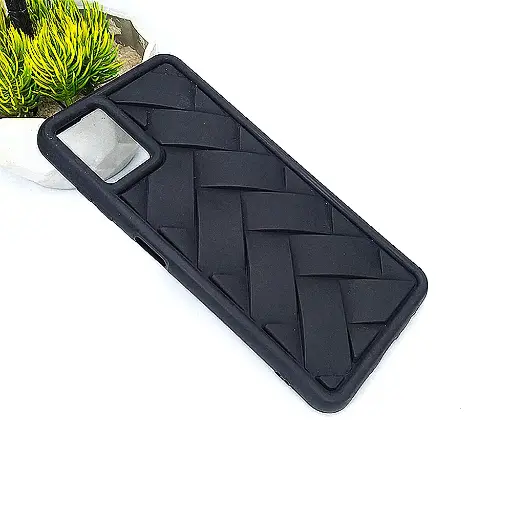 [PO14BSA06-30-2] Samsung Galaxy A06 Flex Waves Pattern Silicone Back Case (Black)