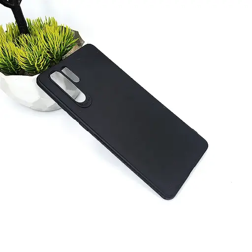 [PO4BHUP30PR-4-2] Huawei P30 Pro Matte Soft Silicone Paper Back Case (Black)