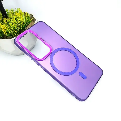 [PO31BORNO12-13-12] Oppo Reno 12 5G 3D Magsafe Logo So Cool Back Case (Purple)