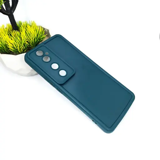 [PO14BVIV40 5G-54-11] Green Ultra Soft Silicone Back Case for Vivo V40 5G - Stylish Protection