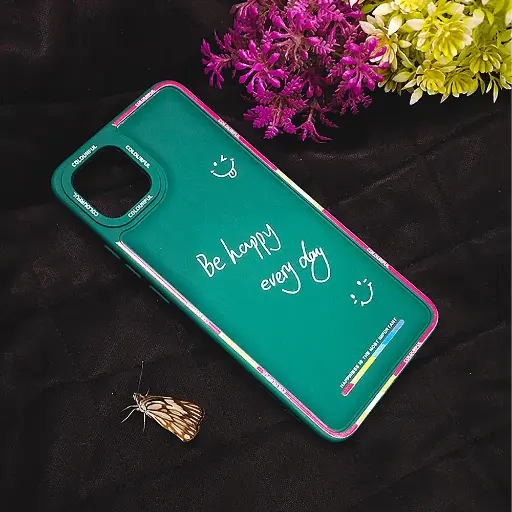 [PO9BOA16E-7-11] Oppo A16K|A16E Colourful BE Happy Every Day Printed Soft Silicone Back Case (Green)