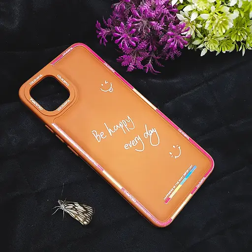 [PO9BOA16E-7-13] Oppo A16K|A16E Colourful BE Happy Every Day Printed Soft Silicone Back Case (Brown)