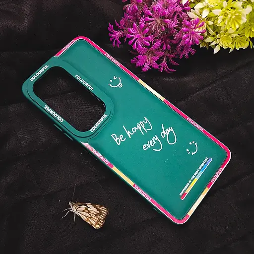 [PO9BIHOT50-7-11] Infinix Hot 50 Colourful BE Happy Every Day Printed Soft Silicone Back Case (Green)