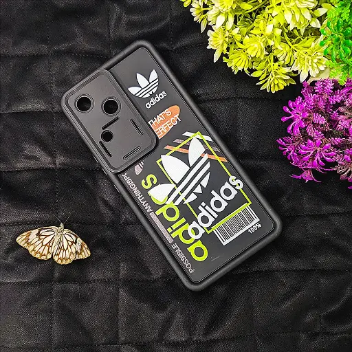 [PO14BVIV30 5G-19-2] Black Printed Soft Silicone Back Case for Vivo V30 5G - Stylish Protection