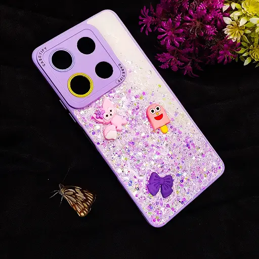 [PO9BINOT30PR-9-29] Infinix Note 30 Pro Ladies Glossy Glitter Shine Back Case (Light Purple)