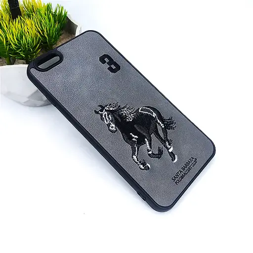 [PO43BIP6GPL-11-9] iPhone 6G Plus|6Gs Plus Soft Silicone Santa Barbara Polo Back Case (Gray)