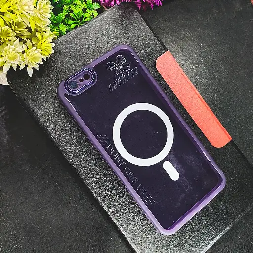 [PO15BOA57-7-12] Oppo A57 2016 Clear Colour Mag Safe Print Transparent Case (Purple)